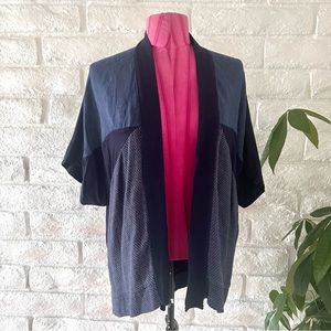 Zara Blue Short Sleeve Cardigan Size Small
